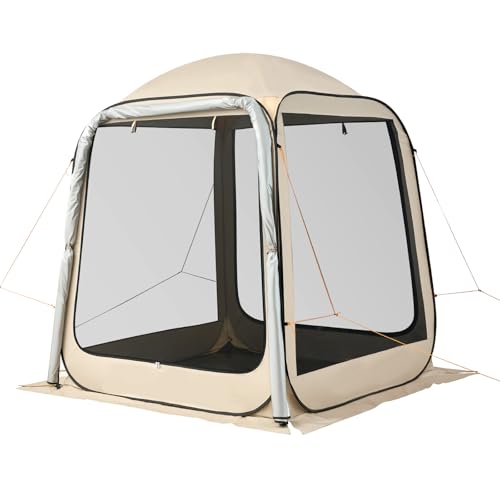 Beige 6x6 ft SUV Tailgate Tent for Car Camping & Outdoor Use
