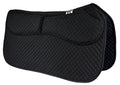 Equine Comfort Thermoregulating Western Saddle Pad - Black, Contoured Fit, Washable, Shock & Therapy Support with Memory Foam Shims