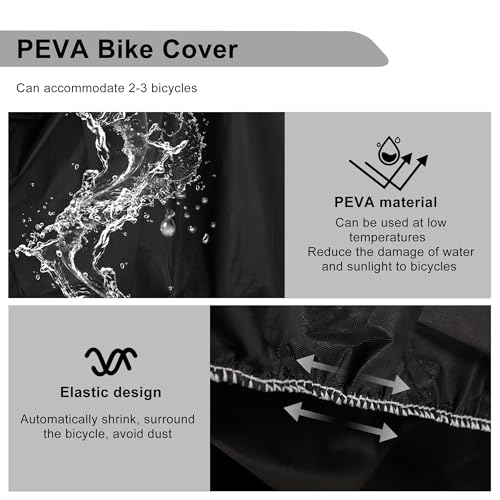 Waterproof Bicycle Cover for Mountain & Road Bikes - Heavy Duty UV Snow Rain Windproof