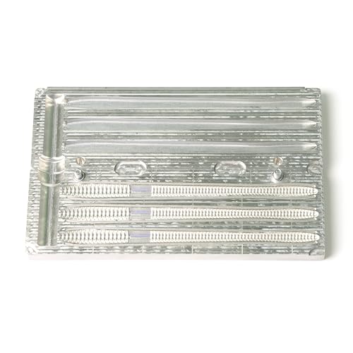 Soft Plastic Fishing Lure Mold 3-Cavity Aluminium Injection for Worms 6''