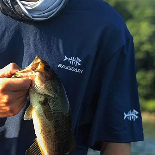 BASSDASH Men's Fishing Shirt - UPF 50+ Sun Protection Short Sleeve UV T-Shirt