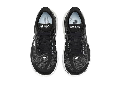 New Balance Womens Fresh Foam X 860v15 Wide Running Shoes - Black/Nb 103 White 8.5