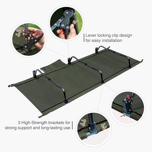 Ultralight Camping Cot with Support Up to 396lbs - Ranger Green