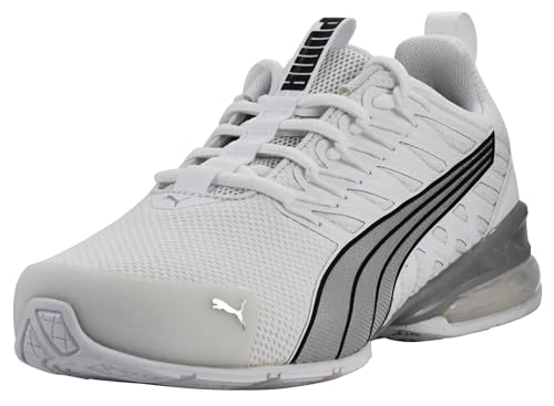 Puma Women's Voltaic Evo Cross Trainer Shoes - White Black Silver 9.5