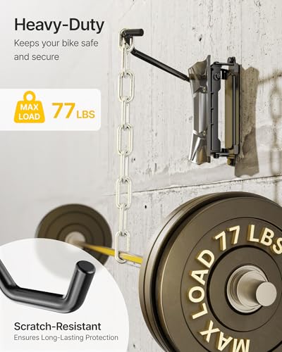 monTEK Swivel Bike Wall Mount for Fat Tire Bikes Up to 4.5 Inches Width - 3 Pack