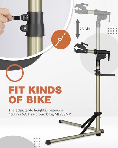 Champagne ROCKBROS Heavy Duty Bike Repair Stand for E-Bike, MTB & Road Bike