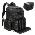 DSLEAF Camo Tactical Pistol Backpack with 6 Pistol Cases - Gun Range Bag
