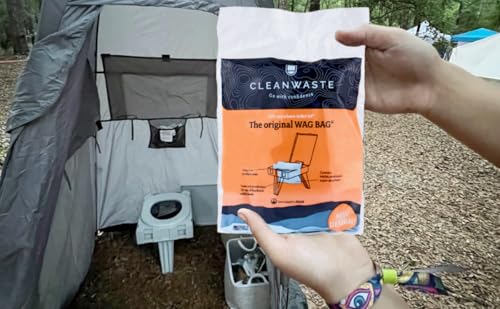 Portable Folding Toilet with WAG Bag Disposables for Camping & Emergency Use