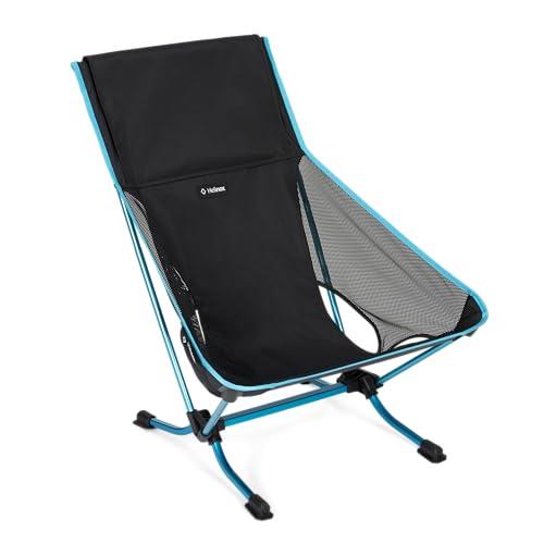 Helinox Black Foldable Beach Chair - Lightweight Portable Outdoor Seating