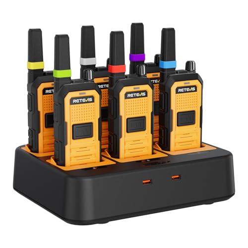 Retevis RB48A Waterproof Walkie Talkies Long Range 6-Pack - IP67 Durable Two-Way Radios
