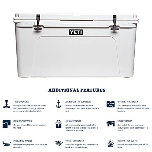YETI Tundra 110 Hard Cooler White - Rugged, Bear-Resistant Portable Ice Chest