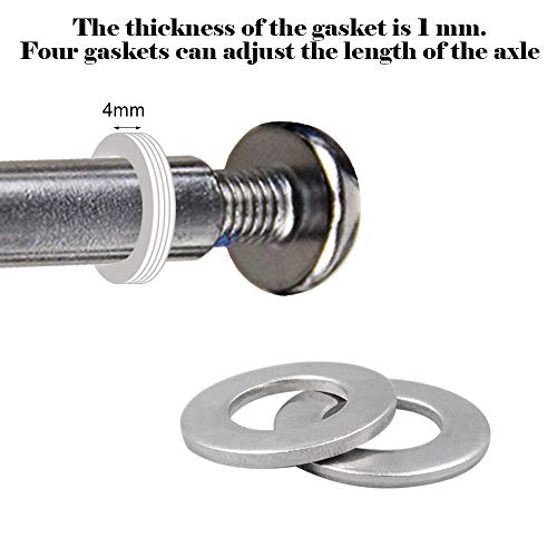 8mm x 48mm Carbon Steel Axle Bolt Set for Kick Scooters - 8.8 Grade, 800+lb Capacity