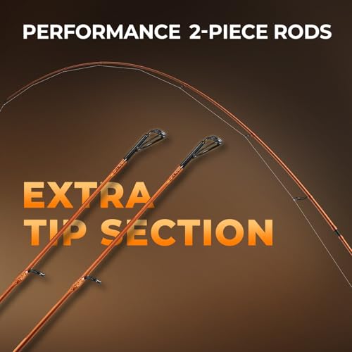 Fishing Rod and Reel Combo 6'8'' Spin Set with Extra Tip - KastKing Lethal Blaze