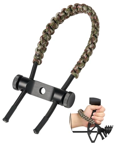 Adjustable Compound Bow Wrist Sling - Green Camouflage