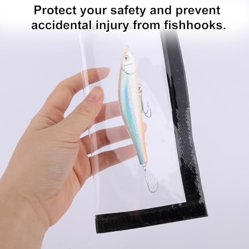 6pcs Clear Fishing Lure Wraps - Transparent Lure Covers for Tackle Organization