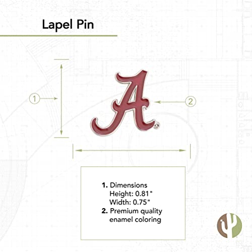 University of Alabama Desert Cactus Metal Lapel Pin with Enamel Finish