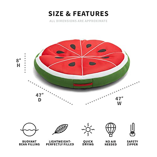 Watermelon Fruit Pool Float No Inflation Needed - Quick Dry Mesh, 32.5"