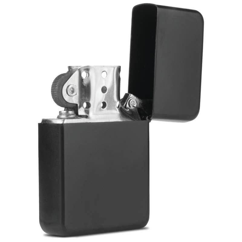 Black Silk Lined Gift Box Lighter with American Flag Skull Design - Men’s Gift
