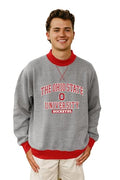 Ohio State Buckeyes NCAA Sweatshirt - X-Large Graphite Mock Crewneck Applique