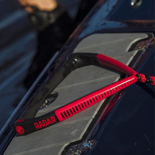 Radar Control Water Ski Rope & Handle Package - Red/Black Arc Handle, 8-Sect Mainline