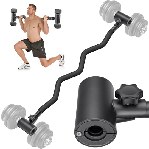 Kipika EZ Curling Bar Converter B - Adjustable Dumbbell to Barbell Adapter for Home Gym