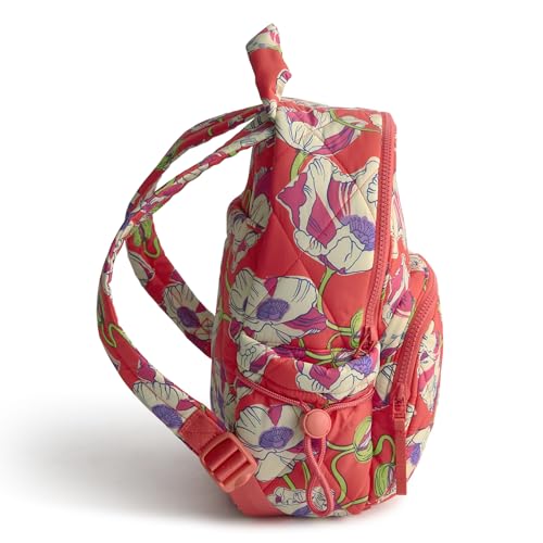 Lightweight Featherweight Small Backpack with Swirling Poppies Pattern - Women’s Casual Bag