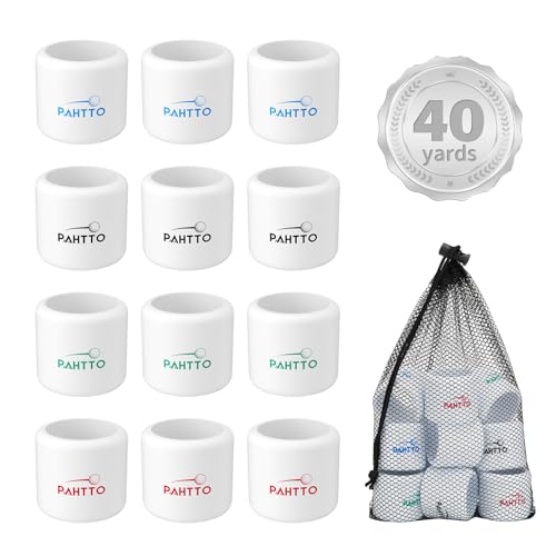 Practice Golf Balls 12 Pack - Realistic Feel & Limited Flight Distance - 4 Color Options