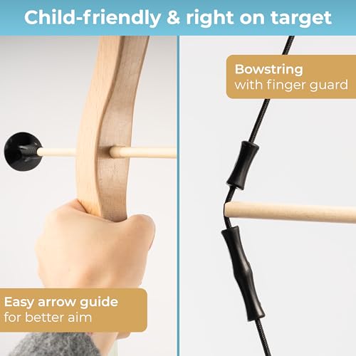 Kids Bow and Arrow Set with Suction Cup Arrows and Target - Safe Indoor & Outdoor Archery for Ages 4-12