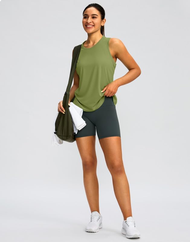 Skiennix Women's Racerback Athletic Tank Top - Sleeveless Loose Fit Yoga & Running Shirt