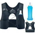 Women’s Running Vest with 500ml Soft Flask - Black, Medium