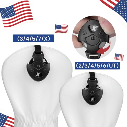 Vintage Patriotic Golf Headcovers Set for Fairway - USA Flag Design, 1 Piece - Red, Blue & White