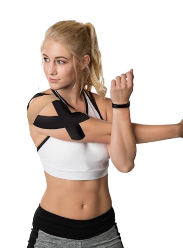 RockTape Uncut Bulk Kinesiology Tape - Black, Continuous Roll, Water-Resistant, 180% Stretch