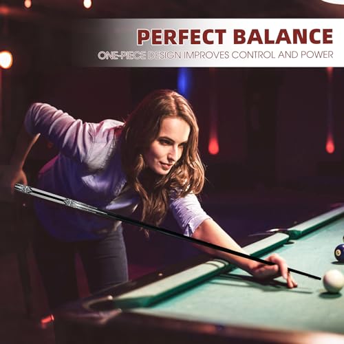Fiberglass Pool Cues 58 Inch, 21oz, 4-Pack, Red/White, White Variation