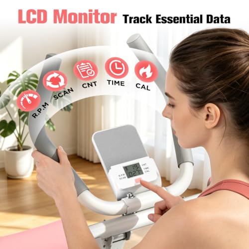DERACY Adjustable Dual-Track Ab Workout Machine for Full Body Home Gym