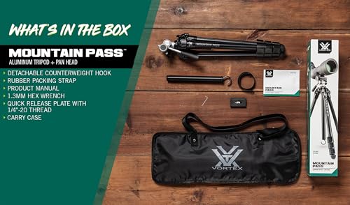 Vortex Mountain Pass Tripod Kit for Wildlife Watching & Photography