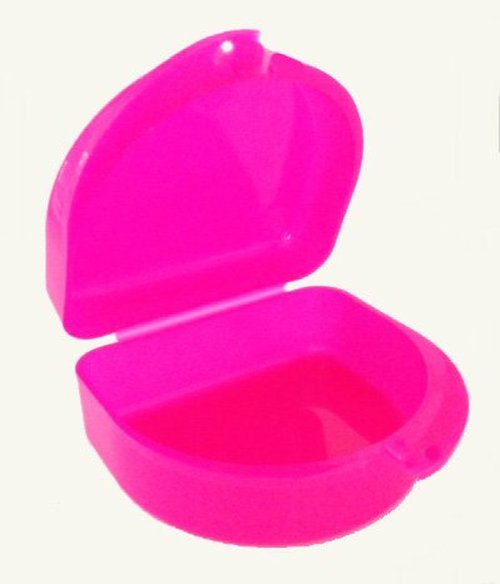 Zumoe Lacrosse 7 Standing Sticks Retainer and Mouthguard Case with Carabiner, Durable Mouthguard Case for Sports, Retainer Holder for Travel and Protection, Ideal for Secure Storage - Pink