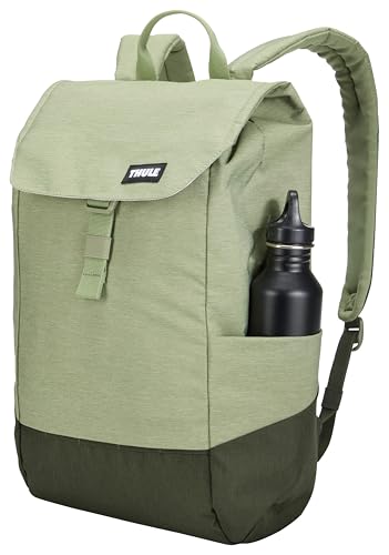 Thule Lithos 16L Green Backpack with Padded Laptop & Tablet Compartment - Quiet Green/Dark Green