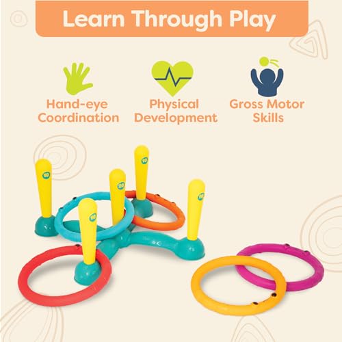 Sling-A-Ring Toss Game - 12-Piece Indoor & Outdoor Ring Toss Set