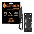 Fixed Blade Survival Knife with 3.3-Inch Drop Point Blade, Stainless Steel, Black Coating