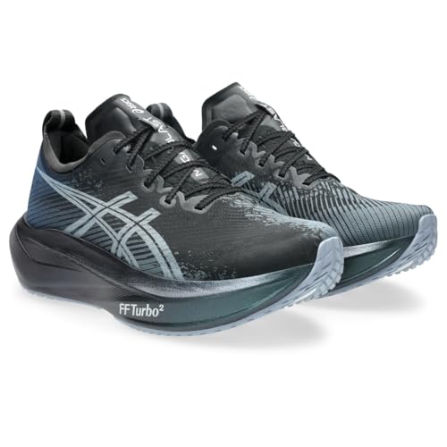 ASICS Unisex Megablast Running Shoes - Black/White, 12.5 Women / 11 Men
