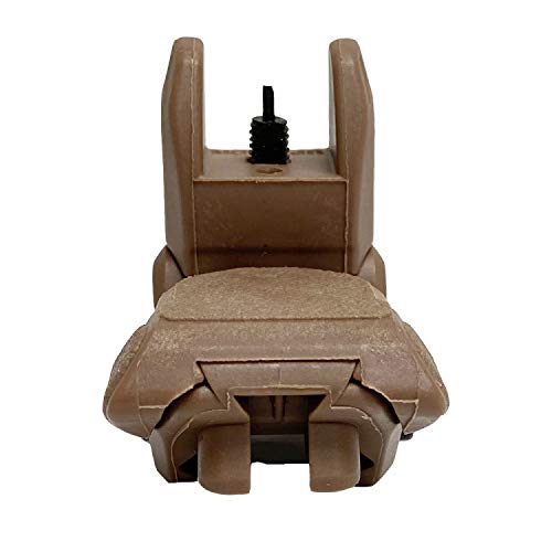 Polymer Flip up Backup Sight Front and Rear Sight 20mm Rail (Tan)