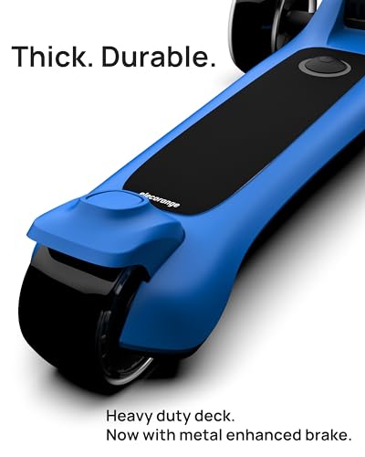Blue Elecorange T200 Kids Electric Scooter - Light Up Wheels, Foldable, Safe Speed 5mph, 4-9 Years