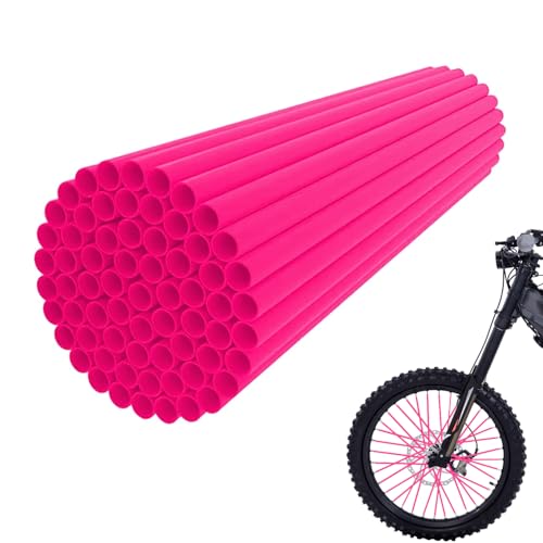 Pink Bike Spoke Covers 72 Pcs - Universal 8-21 Inch Rims for Motorcycle & Bicycle