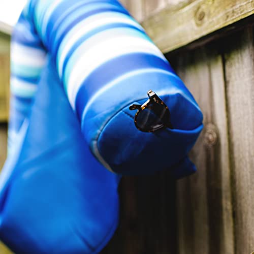 Pool Float Noodle Sling with Support and Drink Holder - Blue Mesh
