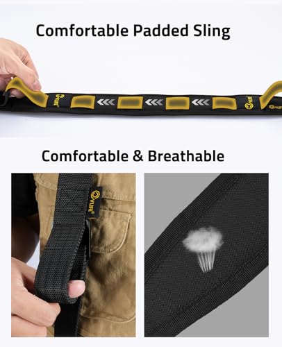 CVLIFE Two Point Rifle Sling with Quick Adjustment & Removable Widened Pad - Black
