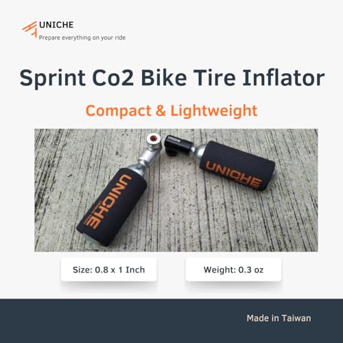 UNIQUE Silver CO2 Bike Tire Inflator with Push-to-Inflate System
