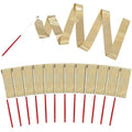 2 Meters 12 Pack Glitter Gold Twirling Dance Ribbons for Gymnastics & Artistic Dance