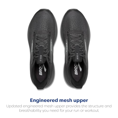 Brooks Men's Revel 8 Running Shoes 10.5 Primer Grey/Blackened Pearl