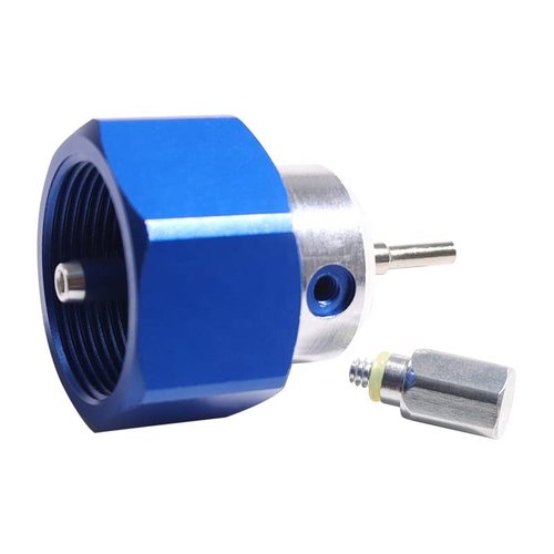 Manloney LLC Propane Refilling & Charging Adapter for Airsoft and Green Gas Cans with Silicone Oil Port (Blue)