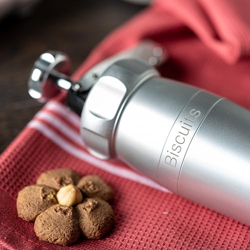 Marcato Biscuit Cookie Press Silver - 20 Shapes, 2 Sizes, Italian Aluminum